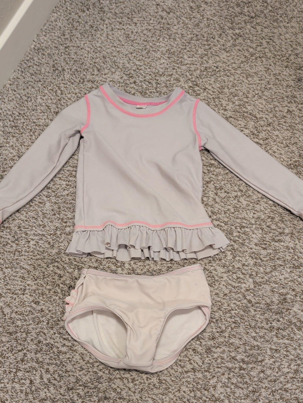 Ruffle Butts Girls Swim Wear Rash guard